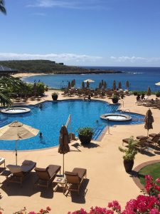 A picture from the balcony overlooking the pool & beach at the Four Seasons in Lana’l Hawaii. A picture from the balcony overlooking the pool & beach at the Four Seasons in Lana’l Hawaii.